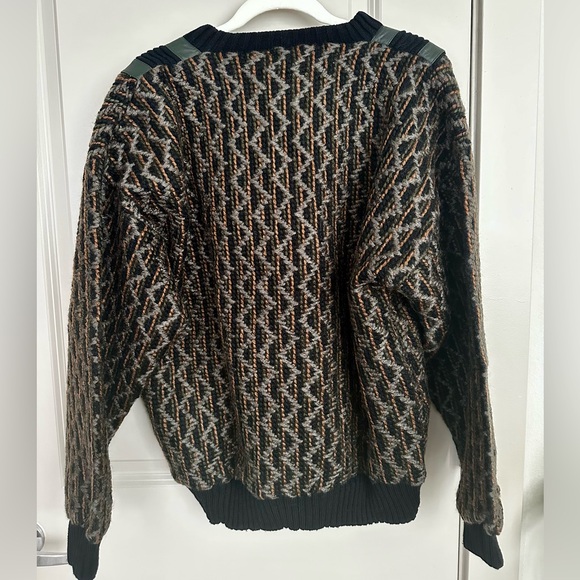 Vintage Chunky Preppy Pullover V-neck Grandpa Sweater by Index - Picture 2 of 7